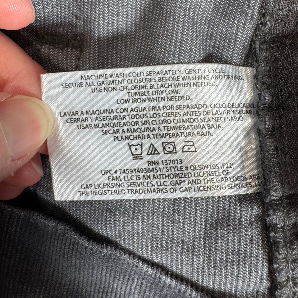 GAP Corduroy Shorts Women Size 10 Gray Raw Hem Cutoff Casual QLS0910S F22 Boho - Picture 5 of 9